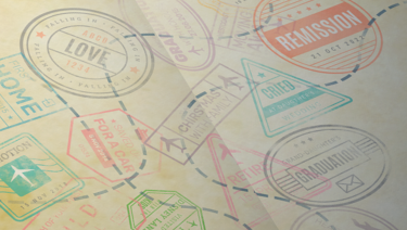 Close up of a passport full of stamps. Image for illustrative purposes only.